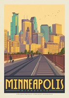 Minneapolis MN Stone Arch Bridge Postcard