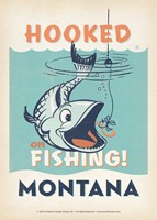 Montana - Hooked on Fishing Postcard