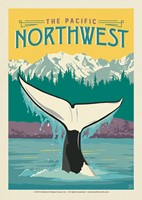 PNW Whale Tail Postcard