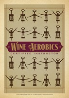 Wine Aerobics Postcard