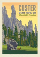 Custer State Park SD Postcard