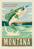 MT Gone Fishing Postcard