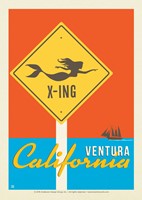Ventura, CA Mermaid X-Ing Postcard