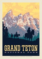 Grand Teton NP Ridin' High Postcard