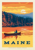 ME Canoe Postcard