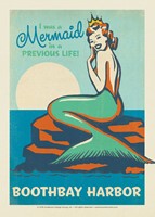 ME Boothbay Harbor Mermaid Queen Postcard