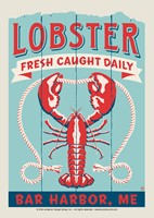 ME Lobster Bar Harbor Postcard