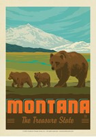 MT Mama Bear & Cubs Postcard