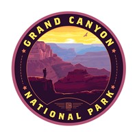 Grand Canyon NP Sunset Splendor Circle Sticker
