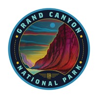 Grand Canyon NP Moonrise Circle Sticker
