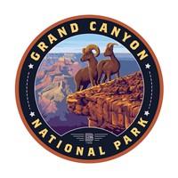 Grand Canyon NP Bright Angel Trail Circle Sticker