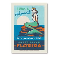 Cocoa Beach Mermaid Vert Sticker