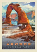 Arches NP Snowy Delicate Arch Postcard