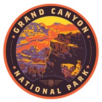 Grand Canyon NP Landscape Circle Sticker