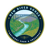 New River Gorge NP & Preserve Landscape Circle Sticker