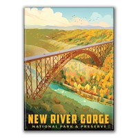 New River Gorge NP and Preserve Bird's Eye View Magnet