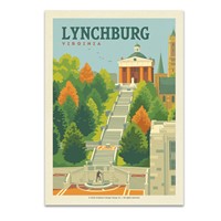 Lynchburg Courthouse Hill Postcard