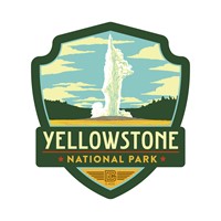 Yellowstone NP Old Faithful Small Emblem Sticker