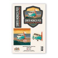 Santa Monica Pier Locals Only Sticker Set