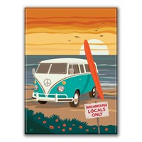 Santa Monica Pier Locals Only Magnet