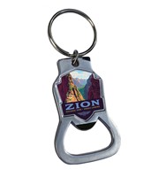 Zion NP Ascent to Angels Landing Emblem BO Key Ring