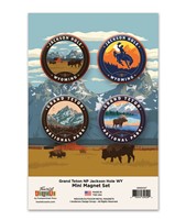 Grand Teton NP Jackson Hole Mini Matte Magnet Set