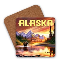 Alaska Evening Glow Coaster
